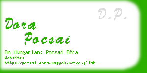 dora pocsai business card
